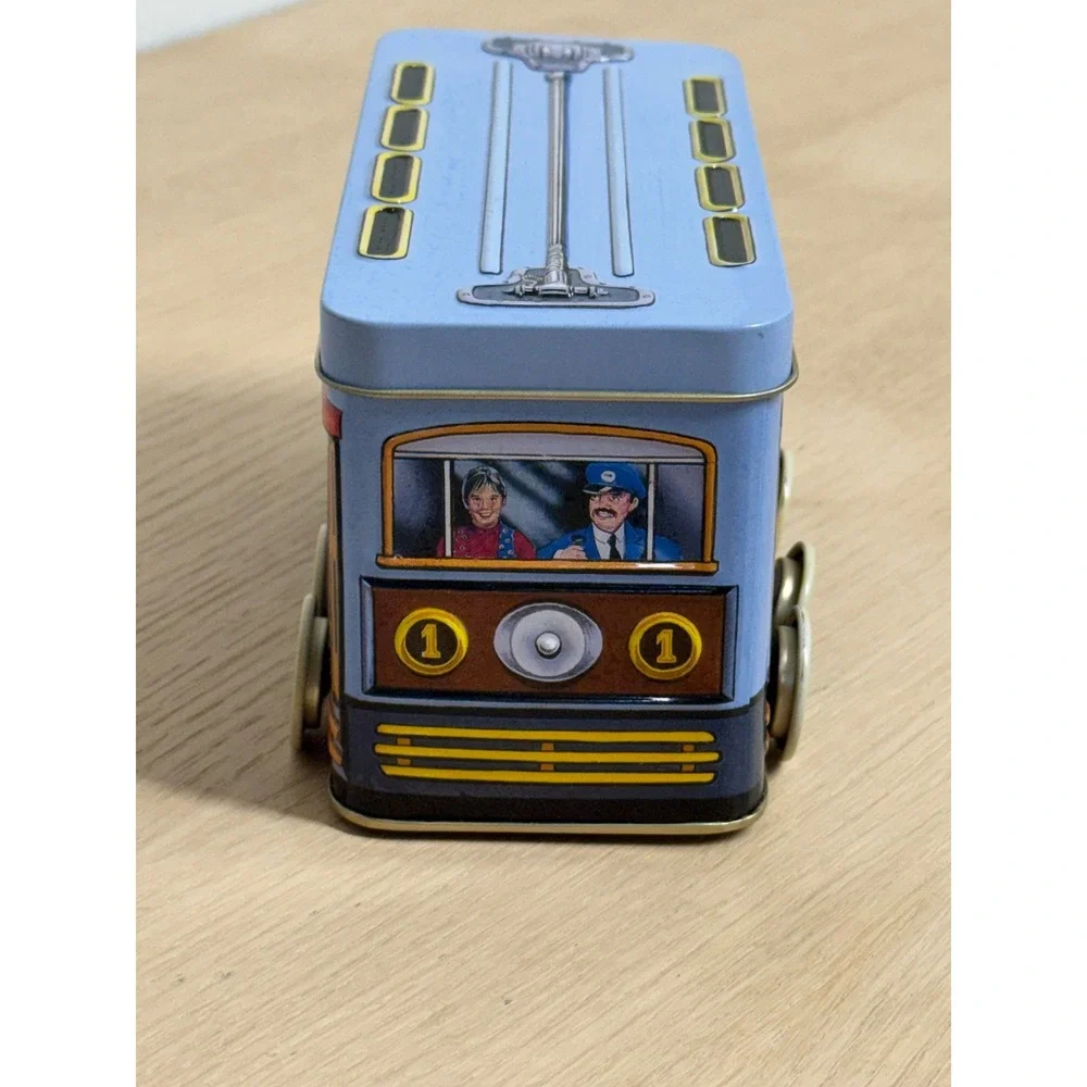 Hershey's Vehicle Series Canister 2 Trolley Tin Blue Vintage Advertising 2000